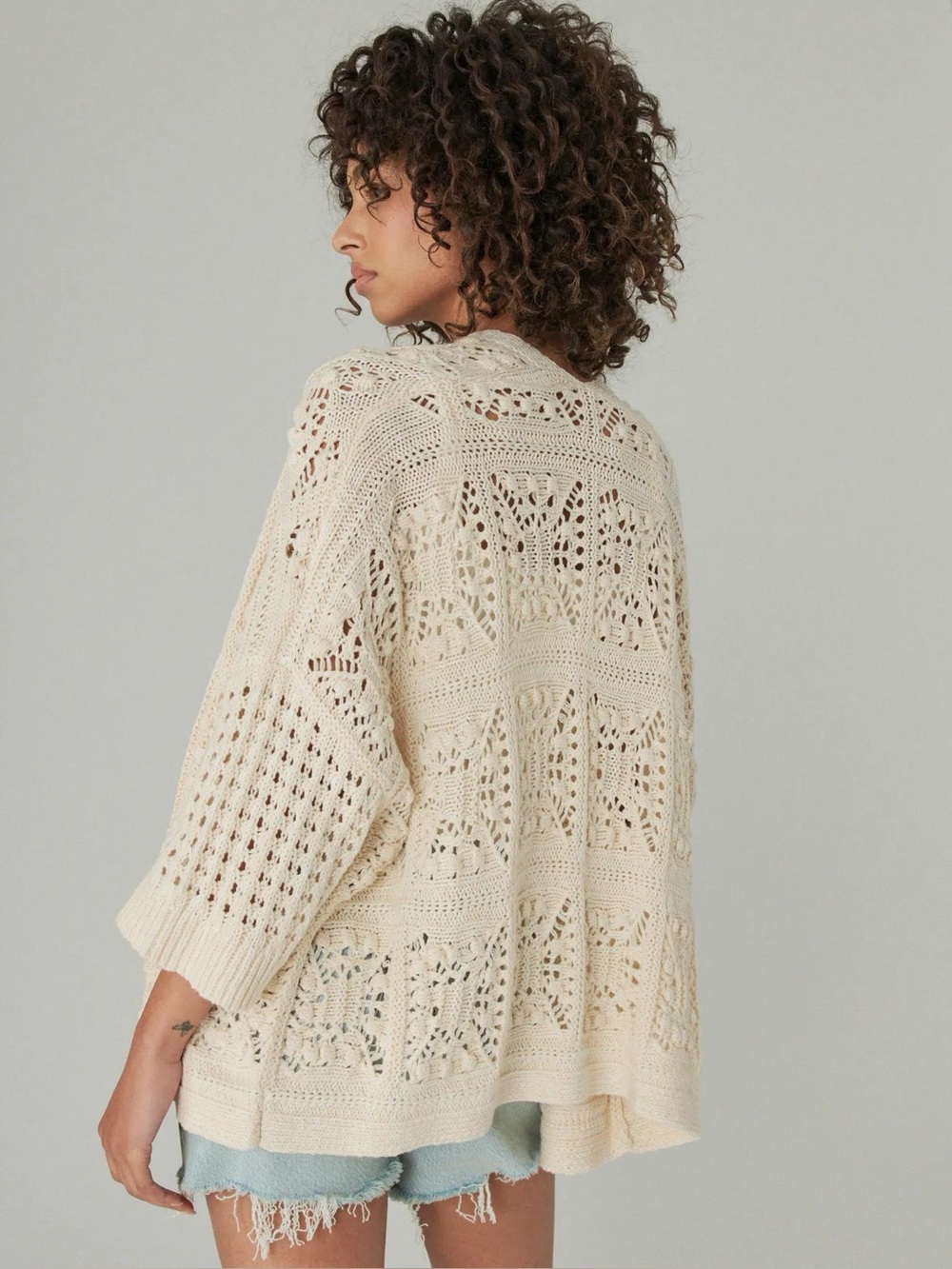 Lucky Brand Crochet Cardigan